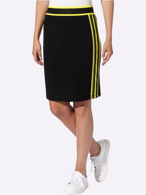 Jupe En Jersey Rayures Contrastées - Taille Standard - Helline - Kiabi