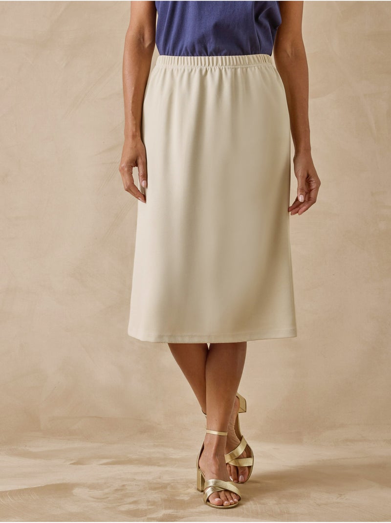 Jupe en maille - DAXON Beige - Kiabi