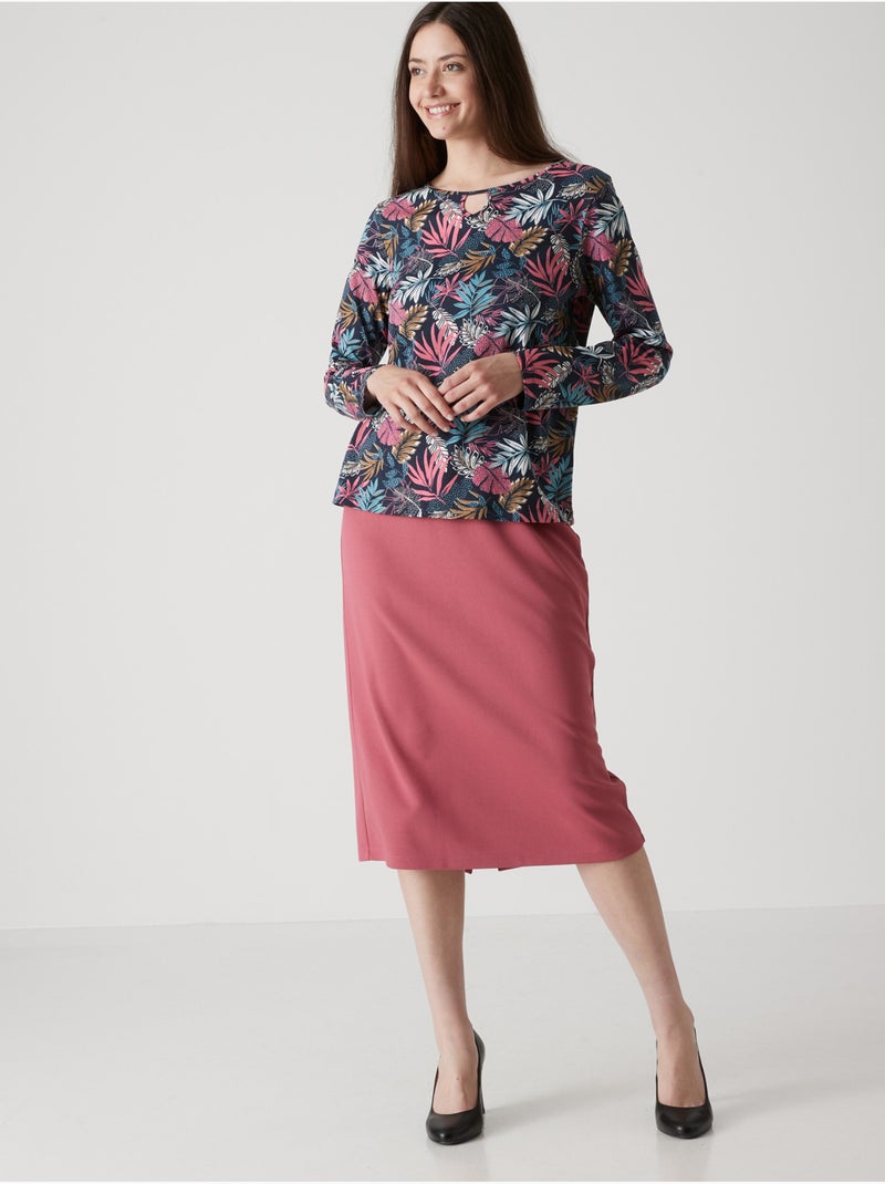 Jupe en maille - DAXON Bois de rose - Kiabi