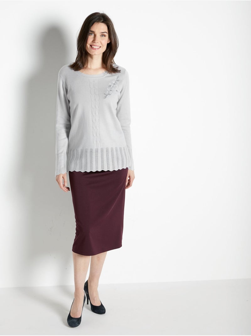 Jupe en maille - DAXON Bordeaux - Kiabi