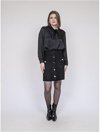 Jupe en maille boutons devant XIVRY