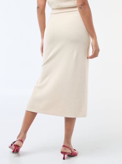 Jupe en maille doudou effet drapé - Kiabi