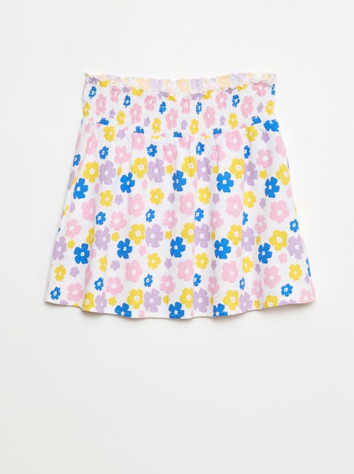 Jupe en maille froissée coton - Kiabi