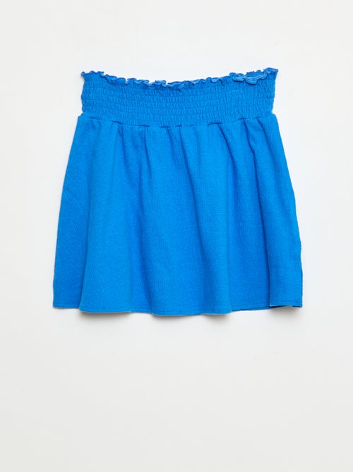 Jupe en maille froissée coton - Kiabi