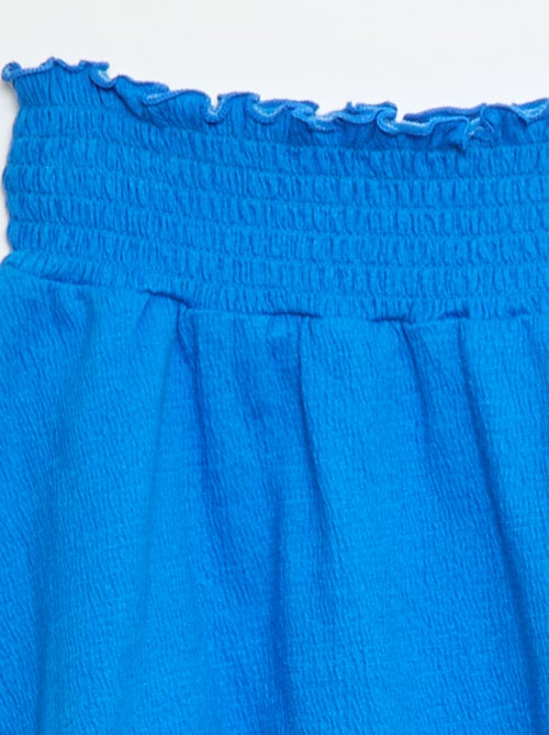 Jupe en maille froissée coton - Kiabi