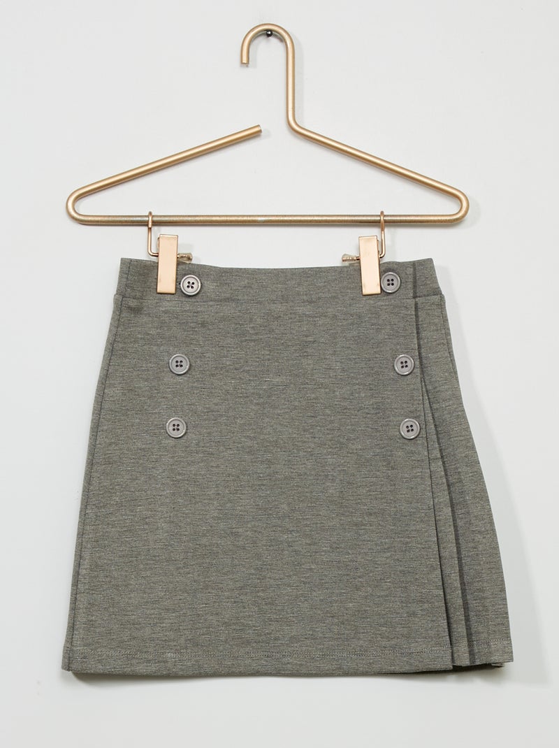 Jupe en maille Gris - Kiabi