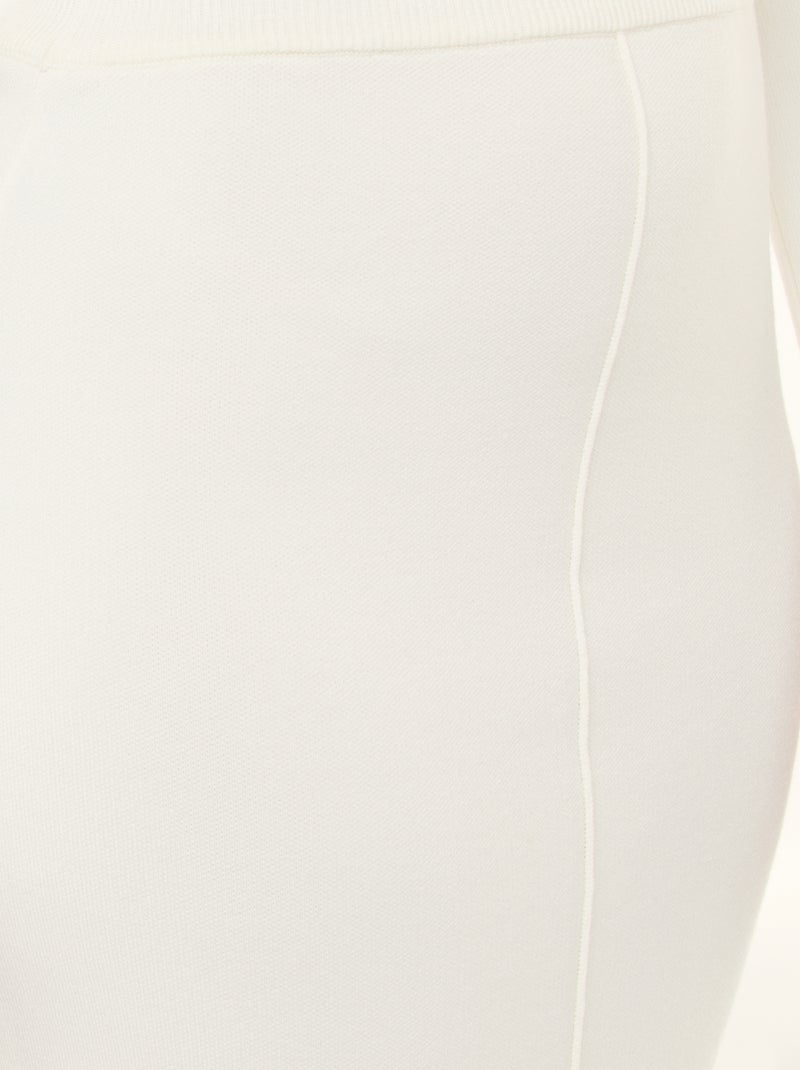 Jupe en maille ottoman unie Blanc - Kiabi