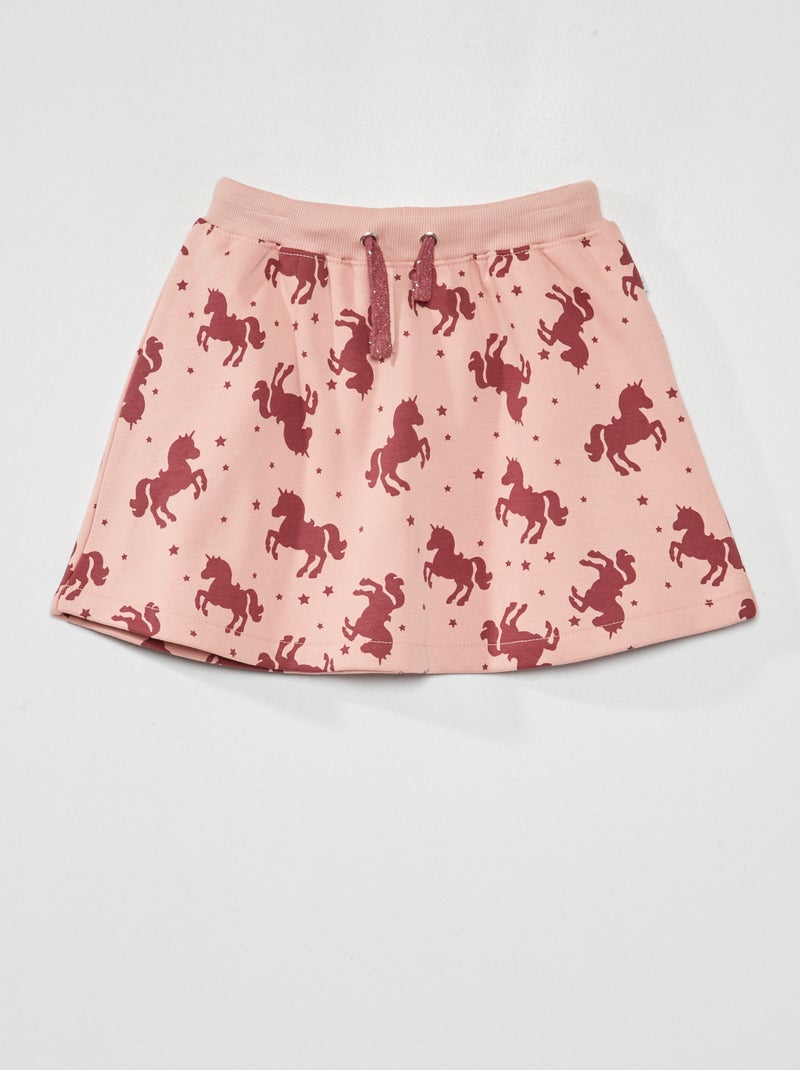 Jupe en molleton 'licornes' Rose - Kiabi