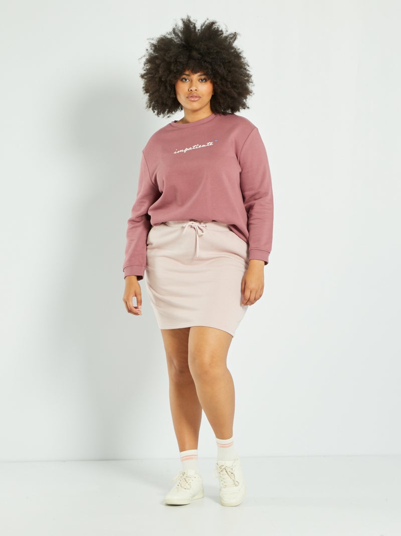 Jupe en molleton Vieux rose - Kiabi