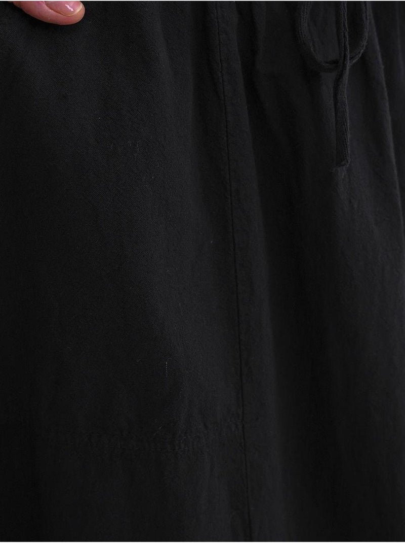 Jupe en popeline taille haute avec fermeture à cordon mixray Noir - Kiabi