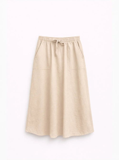 Jupe en popeline taille haute avec fermeture à cordon mixray - Kiabi Jupe en popeline taille haute avec fermeture à cordon mixray - Kiabi