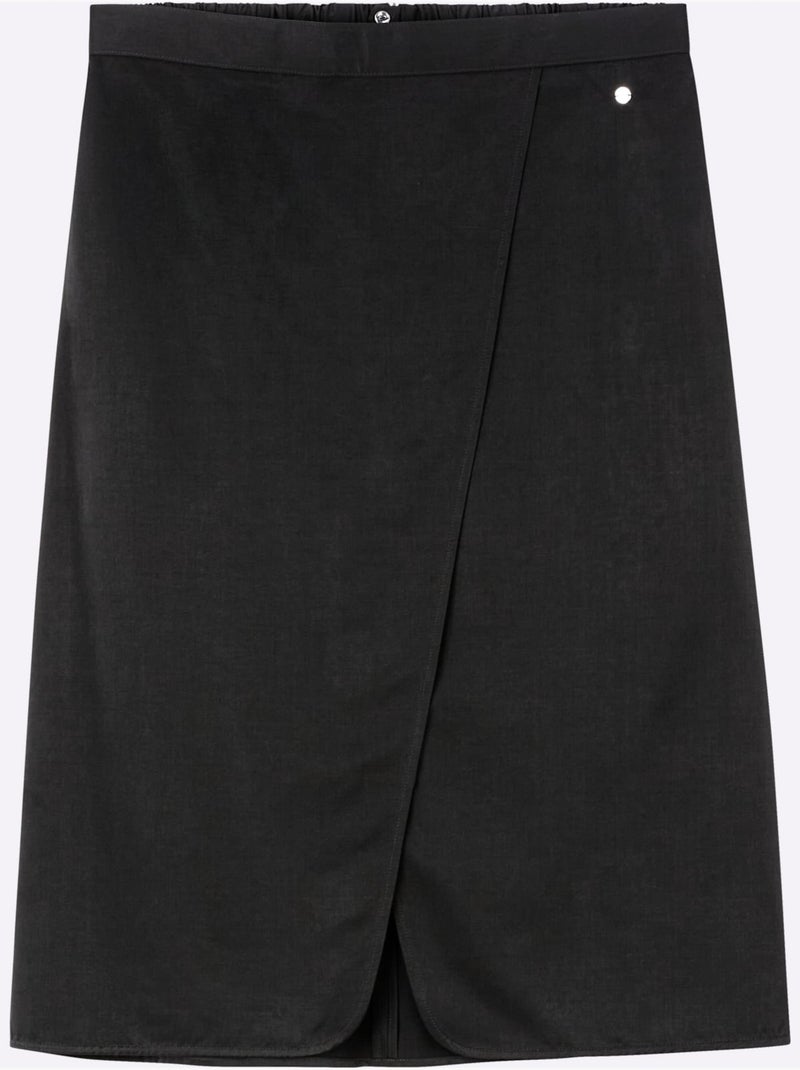 Jupe En Satin Coupe Féminine - Taille Standard - Sheego Noir - Kiabi