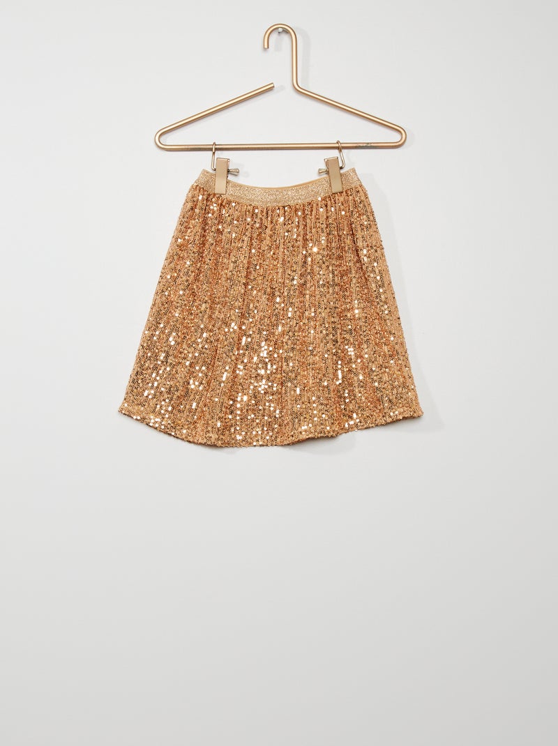 Jupe en sequins cuivré - Kiabi