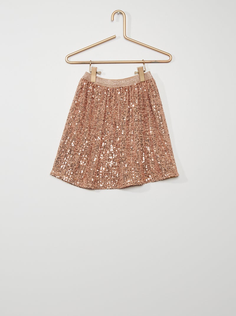 Jupe en sequins rose - Kiabi