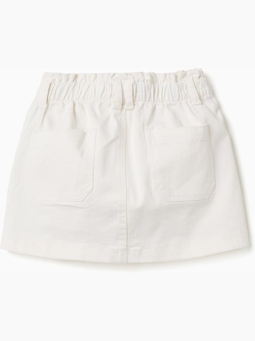Jupe en sergé avec taille paperbag et poches - Kiabi