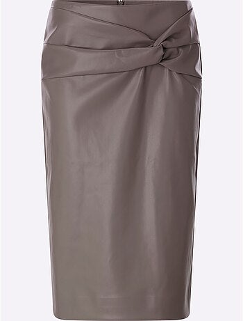Jupe en synthétique imitation cuir souple - taille courte - helline