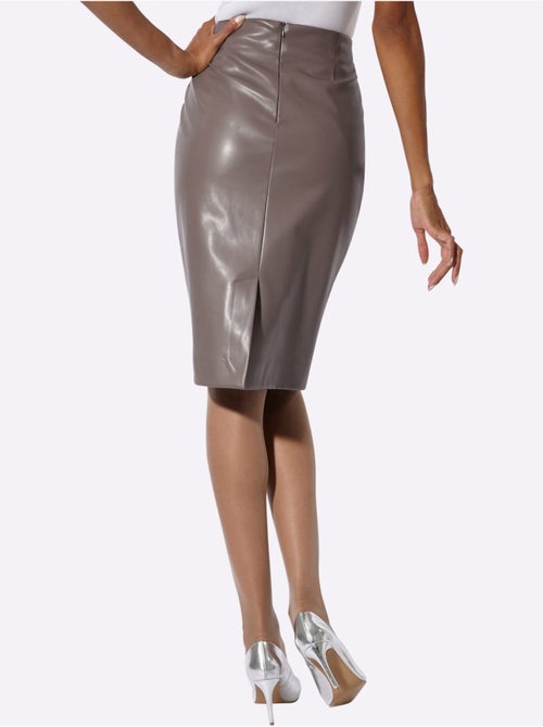 Jupe En Synthétique Imitation Cuir Souple - Taille Courte - Helline - Kiabi