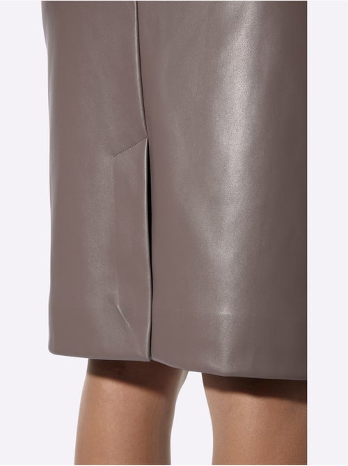 Jupe En Synthétique Imitation Cuir Souple - Taille Courte - Helline - Kiabi