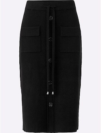 Jupe En Tricot Ceinture élastique, Coulisse Et Lien à Nouer - Taille Standard - Helline