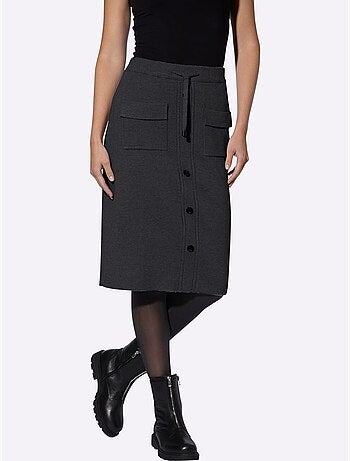 Jupe En Tricot Ceinture élastique, Coulisse Et Lien à Nouer - Taille Standard - Helline
