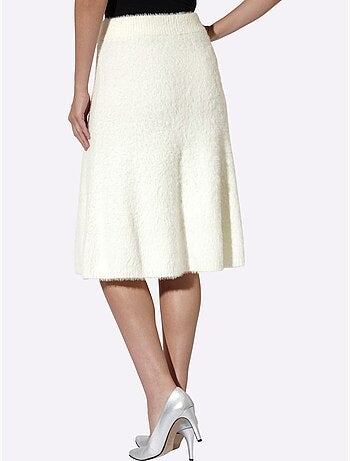 Jupe en tricot fil moelleux à poils longs - taille standard - helline