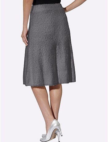 Jupe en tricot fil moelleux à poils longs - taille standard - helline