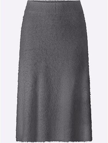Jupe en tricot fil moelleux à poils longs - taille standard - helline
