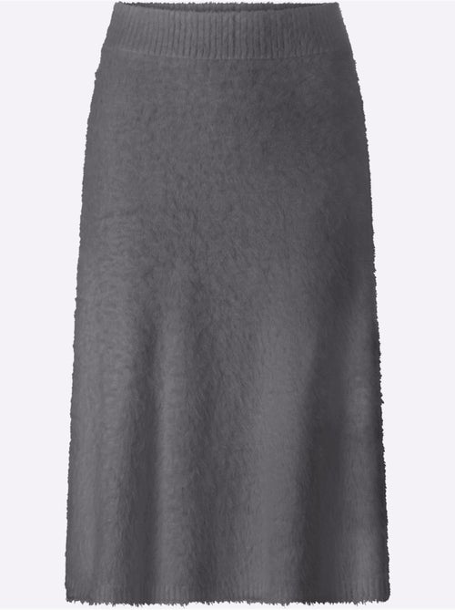 Jupe en tricot fil moelleux à poils longs - taille standard - helline - Kiabi Jupe en tricot fil moelleux à poils longs - taille standard - helline - Kiabi