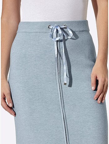 Jupe en tricot glissière sur la longueur - taille standard - helline