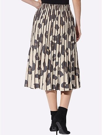 Jupe en tricot joli motif léopard - taille standard - helline