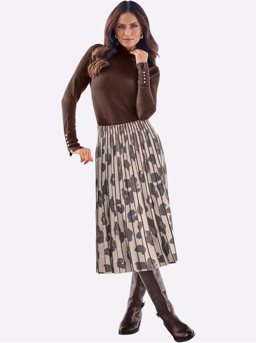 Jupe En Tricot Joli Motif Léopard - Taille Standard - Helline - Kiabi