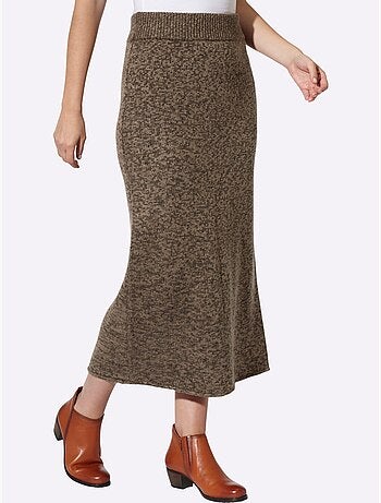 Jupe en tricot qualité chinée - taille standard - helline