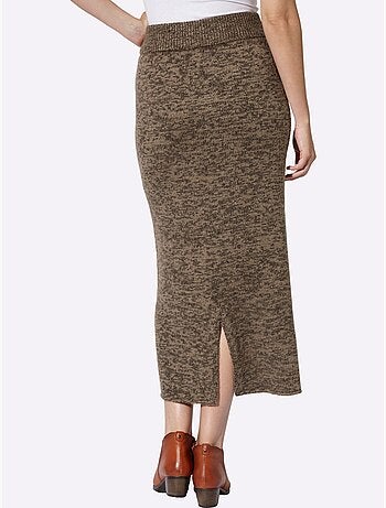 Jupe en tricot qualité chinée - taille standard - helline