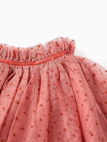 Jupe en tulle à pois en velours