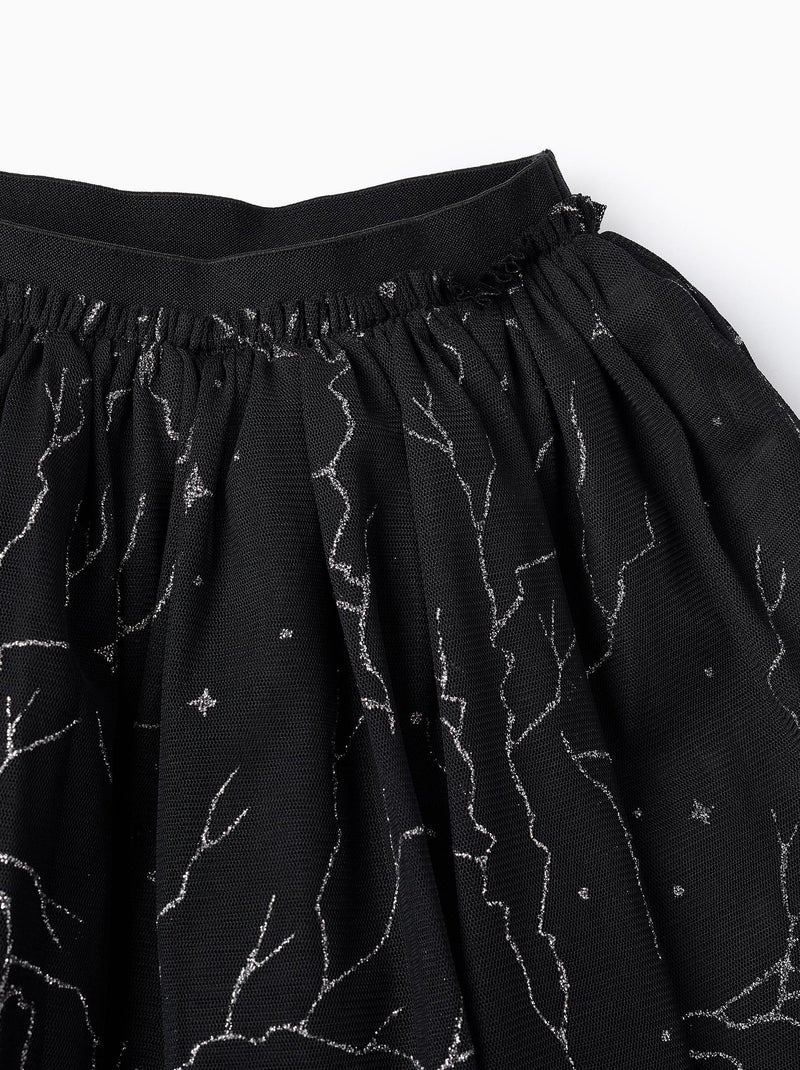 Jupe en tulle, avec des paillettes HALLOWEEN Noir - Kiabi