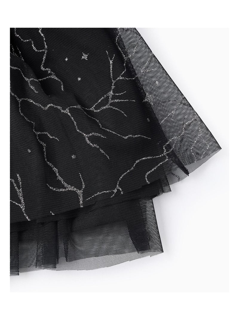 Jupe en tulle, avec des paillettes HALLOWEEN Noir - Kiabi