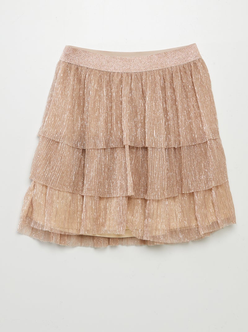 Jupe en tulle avec fils brillants Rose - Kiabi