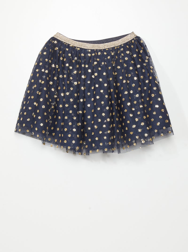 Jupe en tulle plumetis Bleu - Kiabi