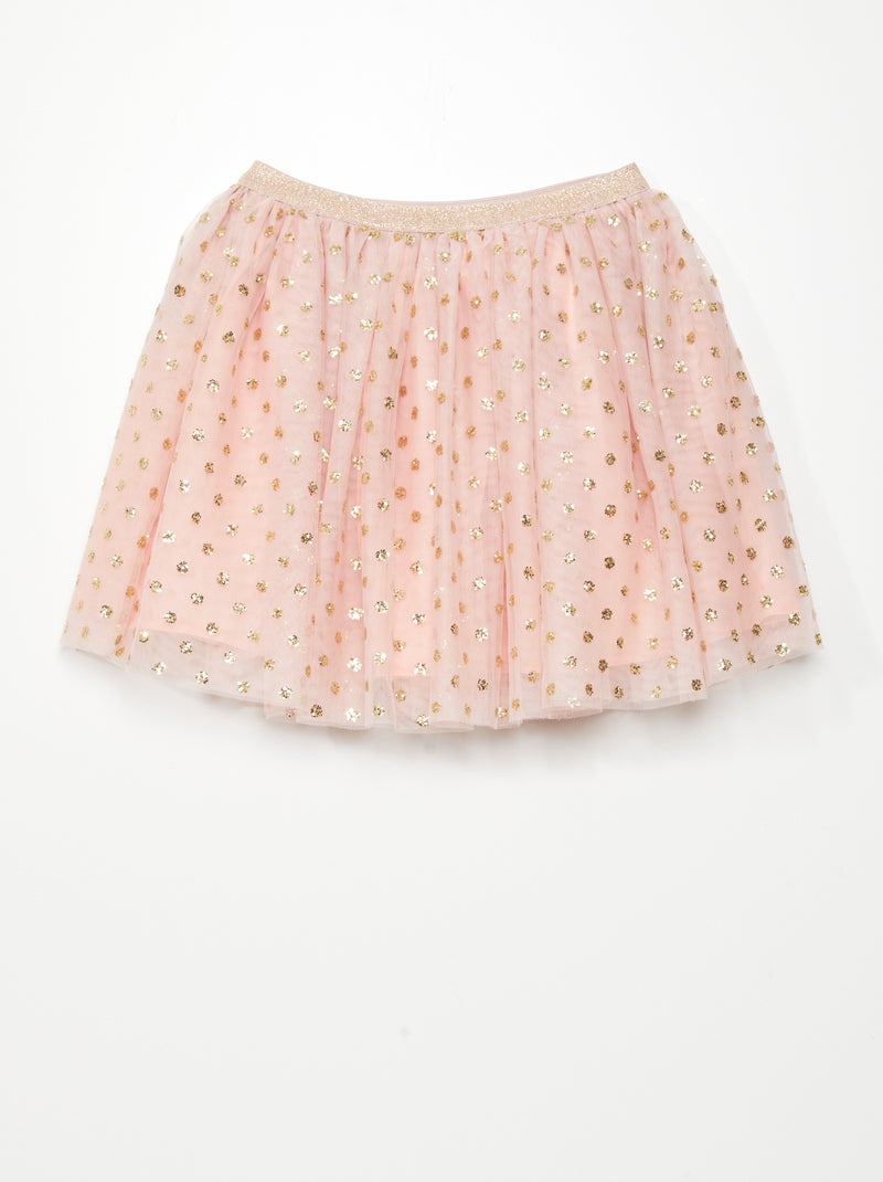Jupe en tulle plumetis Rose - Kiabi