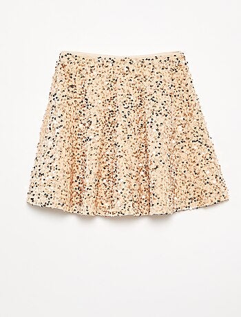 Jupe en velours avec sequins