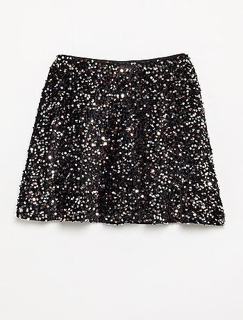 Jupe en velours avec sequins