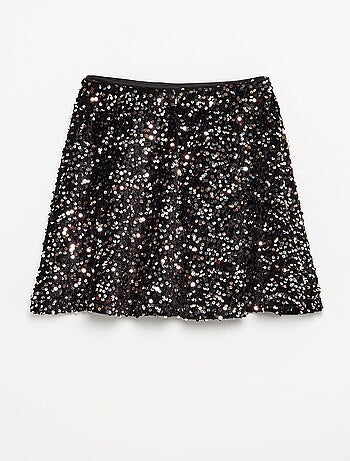 Jupe en velours avec sequins