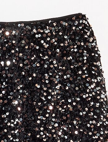 Jupe en velours avec sequins