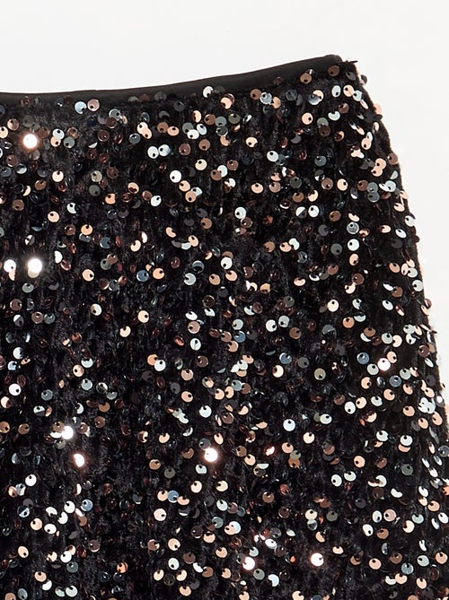 Jupe en velours avec sequins - Kiabi Jupe en velours avec sequins - Kiabi