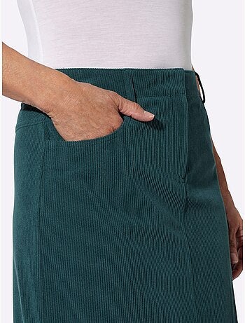Jupe en velours côtelé en polyester recyclé - taille courte - witt
