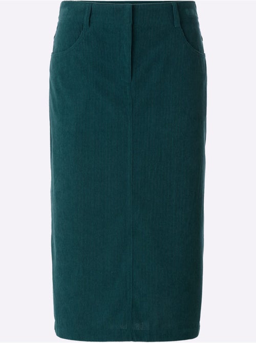 Jupe en velours côtelé en polyester recyclé - taille courte - witt - Kiabi Jupe en velours côtelé en polyester recyclé - taille courte - witt - Kiabi