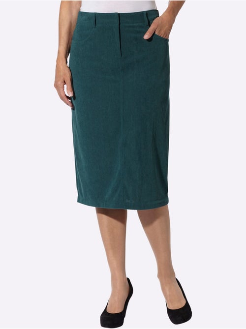 Jupe en velours côtelé en polyester recyclé - taille standard - witt - Kiabi Jupe en velours côtelé en polyester recyclé - taille standard - witt - Kiabi