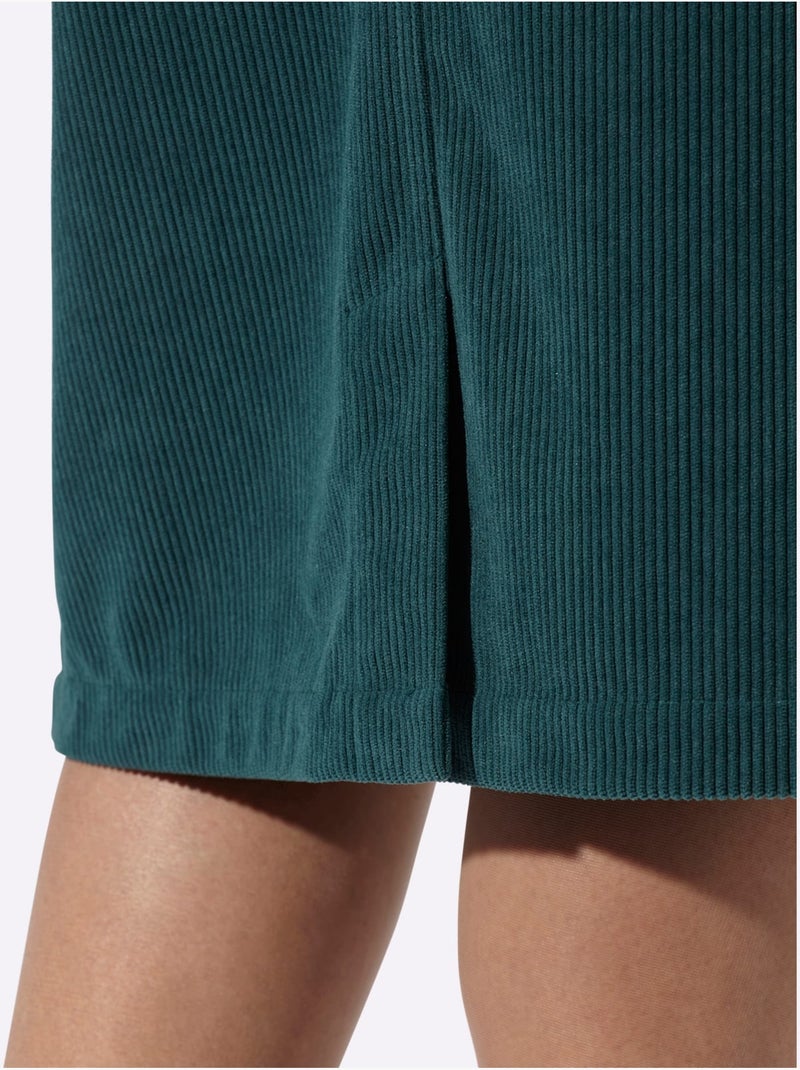 Jupe en velours côtelé en polyester recyclé - taille standard - witt Bleu pétrole - Kiabi