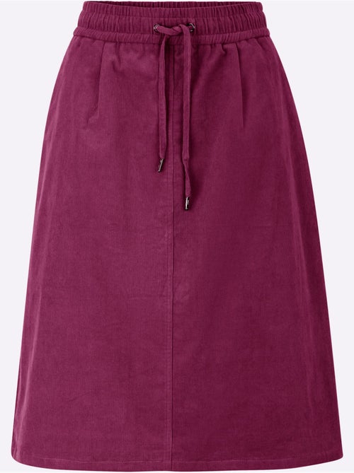 Jupe En Velours Côtelé Qualité Coton Doux Sur La Peau - Taille Courte - Witt - Kiabi