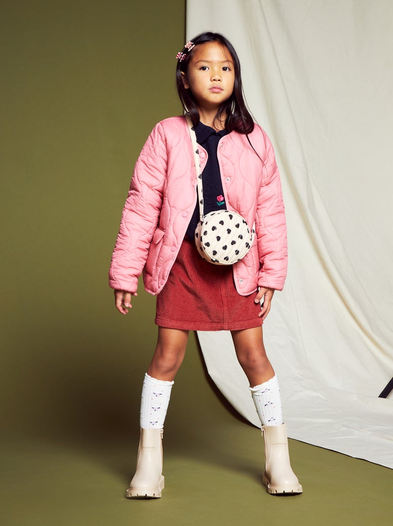Jupe Enfant Gap Kids En Velours Côtelé - Taille 10, Rose Vif/rouge, Motif Flocons, Neuve Avec étiquette
